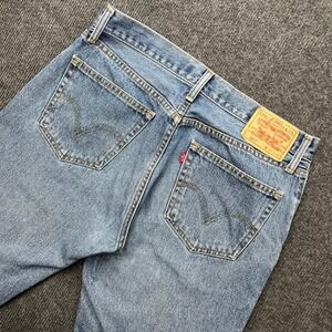 Levi's 505 Straight Fit Jeans Light Wash Blue Mens 34x31 Vintage 90s Denim